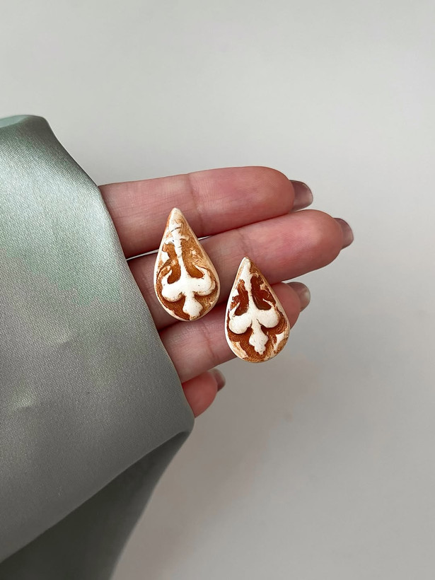 گوشواره دستساز طرح کلاسیک _ کد 03